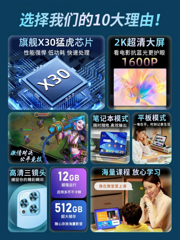 華為官方正品2024平板電腦新款護眼屏5G可插卡高清全面屏游戲畫畫-樂購