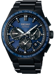 SEIKO 精工錶-黑牌款-GPS 系列 5X53雙時區GPS太陽能手錶 5X53-0BV0B(SSH121J1)-42mm-藍面鈦帶【刷卡回饋 分期0利率】