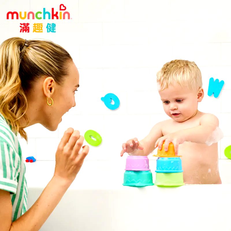 美國 munchkin 滿趣健 毛毛蟲疊疊樂洗澡玩具★衛立兒生活館★0735282416866 4