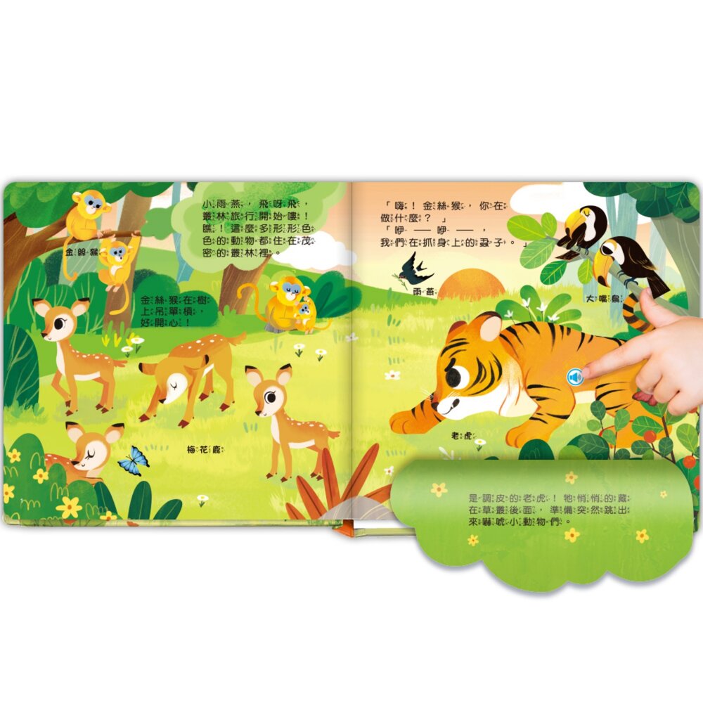 媽媽買 小手翻翻趣味有聲書 華碩文化 叢林農場交通恐龍 翻翻頁＋按鍵發聲 幼兒認知啟蒙書 0-3歲 2