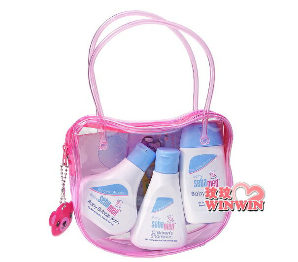 sebamed 施巴小熊旅行組(泡泡浴露50ML+潤膚乳液50ML+洗髮乳50ML) 施巴嬰兒小熊旅行包