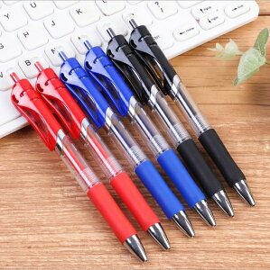 PS Mall【J1446】原子筆 按壓中性筆 黑筆 藍筆 紅筆 文具 0.5mm