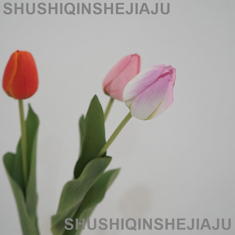 滿280元出貨 仿真花 假花 可開發票 現貨模擬單支鬱金香花束 客廳擺件婚慶活動道具花壇裝飾假花