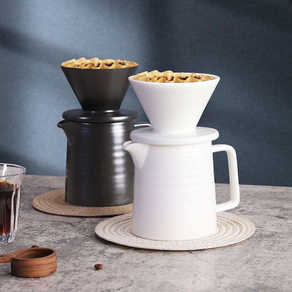 陶瓷手沖咖啡壺套裝V60濾紙家用滴漏式過濾杯分享壺手沖咖啡器具