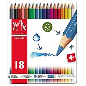 瑞士 CARAN DACHE卡達 水溶性色鉛筆(一般級) 18色*1288.318
