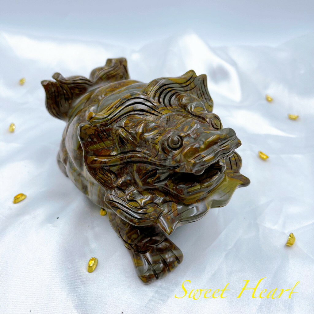 Sweet Heart 田芯開運精選 💯 天然 女媧石 女媧石龍龜 龍龜 一對 聚財陣宅 福氣長壽 贈五帝綁飾 含開光 4