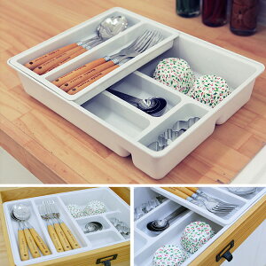 韓國進口抽屜收納盒廚房筷子餐具多層分隔式整理櫥柜工具置物盒