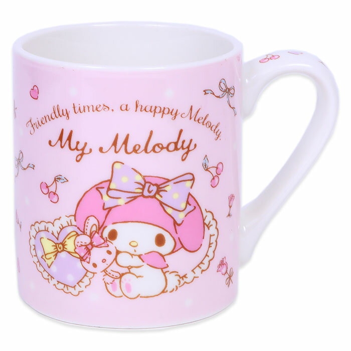 大賀屋 日貨 美樂蒂 馬克杯 杯子 水杯 茶杯 陶瓷杯 杯 咖啡杯 MY MELODY 三麗鷗 正版 L00011563