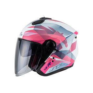 【SOL Helmets】SO-XP開放式安全帽 (獨角獸_白/粉) ｜ SOL安全帽官方商城