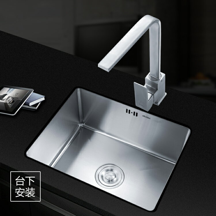 德國304不銹鋼加厚廚房手工水槽單槽洗菜盆大洗碗池臺上盆臺下盆 1