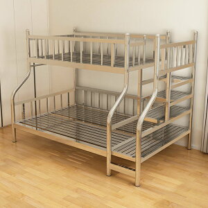 不銹鋼雙層床上下鋪1.8米雙人床304加厚子母床高低床鐵架床床