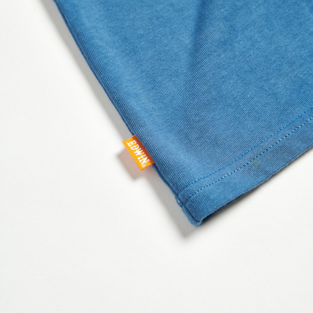 EDWIN 男款 橘標 大寬版拱型LOGO短袖T恤 (灰藍色) 6
