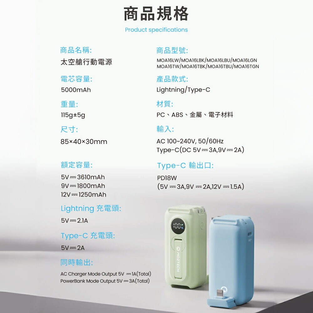太空艙 移動電源 5000mah 壁插 口袋行動電源 直插式行動電源【現貨供應】 9