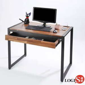 桌子/電腦桌/餐桌 耐磨工業風桌面附插座工作桌辦公桌【LOGIS邏爵】【MK-98】