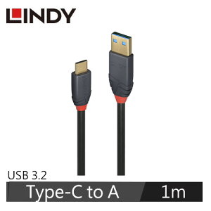 【最高22%回饋 5000點】 LINDY林帝 USB3.2 GEN 2 TYPE-C公TO A公 傳輸線+PD智能電流晶片1M