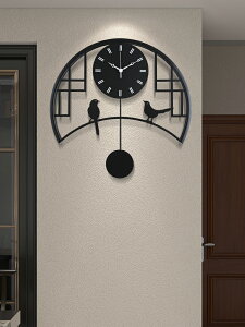新中式掛鐘客廳家用時尚創意中國風藝術裝飾鐘表現代大氣掛墻時鐘