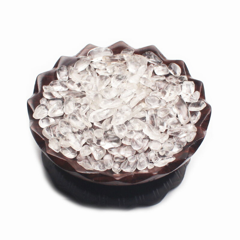 天然白水晶碎石擺件消磁凈化魚缸花盆裝潢用能量礦