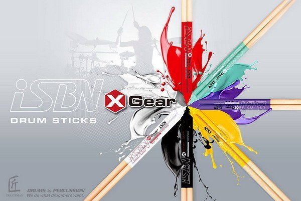 優質臺灣精品 iSBN i-306X X Gear 5A 胡桃木爵士鼓防滑款鼓棒(白色夜光/螢光)【唐尼樂器】