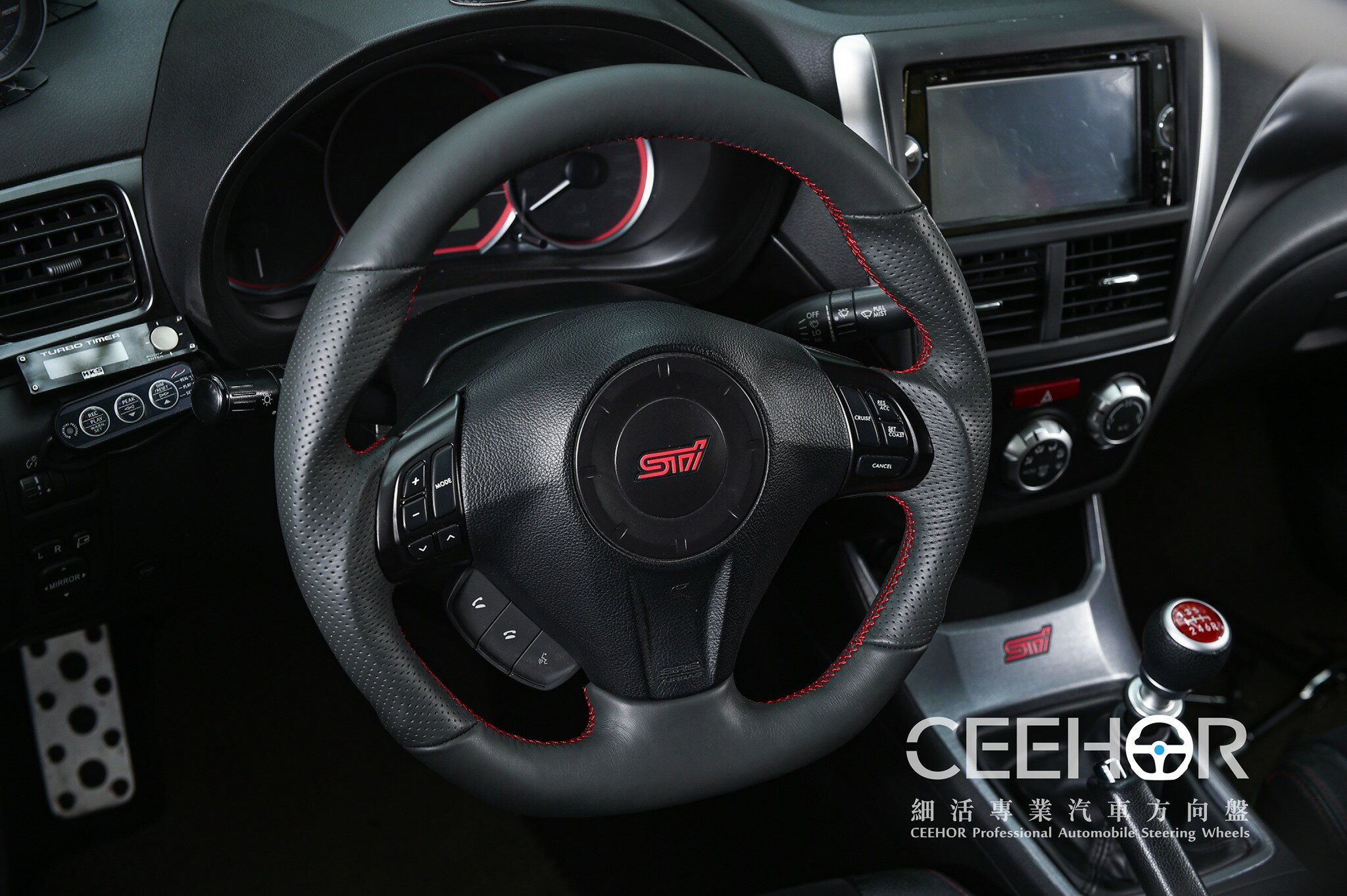 [細活方向盤] 全牛皮款 Impreza Legacy Wrx Sti Forester Subaru 速霸陸 變形蟲方向盤 方向盤 造型方向盤