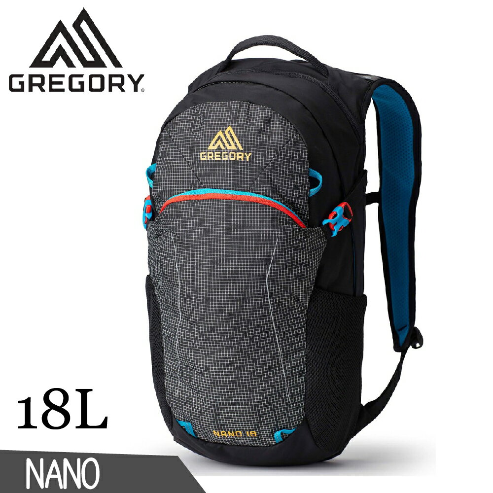【GREGORY 美國 18L NANO多功能登山揹包《科技黑》】111498/雙肩揹包/後揹包/電腦包/旅行/自行車