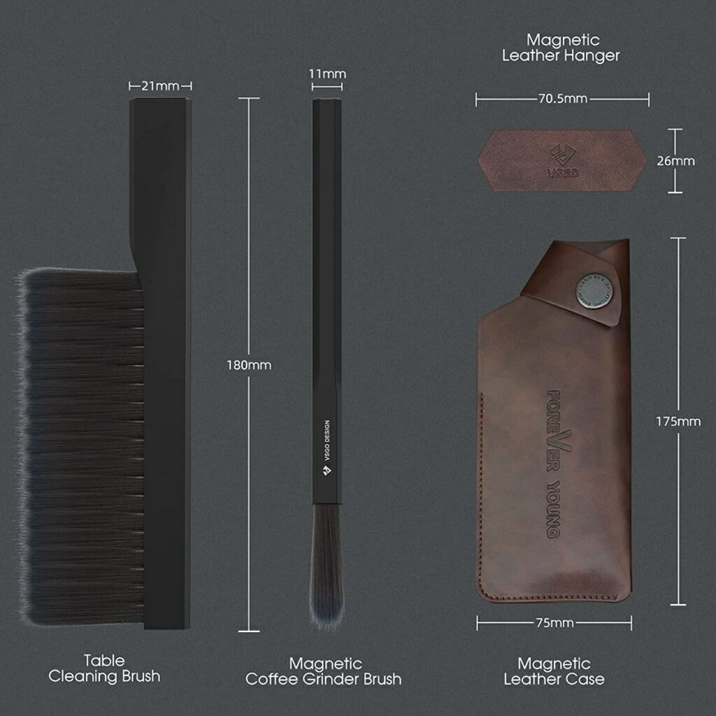 【現貨】VSGO VS-BR01 清潔刷組 可磁吸吊掛 咖啡機 磨豆機 相機 清潔毛刷 柔軟刷毛不傷鏡頭刀片 吧檯桌面刷咖啡刷子