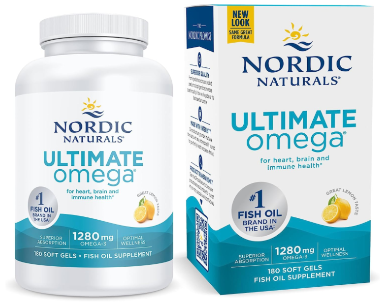 (預購) 美國銷售第一魚油 高單位 1280 mg Omega 3 Nordic Naturals Ultimate Omega, Lemon Flavor 180粒軟膠囊