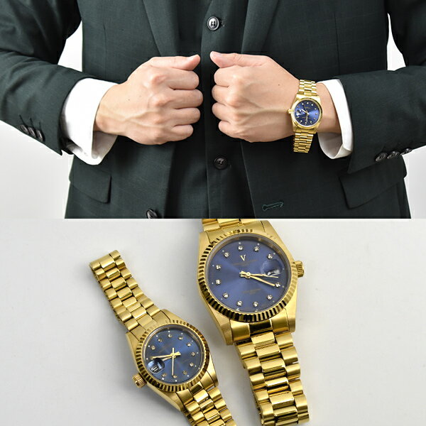 范倫鐵諾.古柏 水鑽金錶【NEV147】