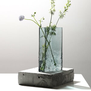 海面波紋 曲口造型玻璃花瓶