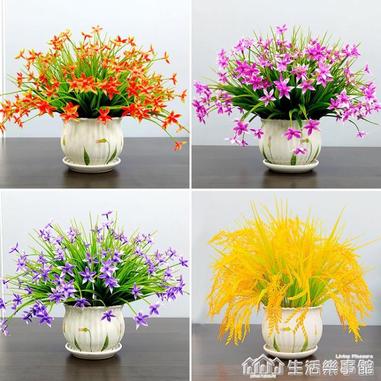 模擬綠植盆栽室內花藝造景小植物客廳假花電視櫃桌面臥室擺飾盆景 雙11全館免運