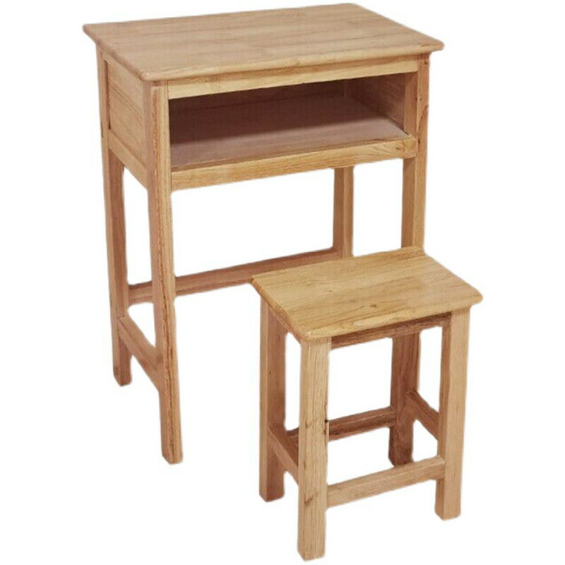 實木課桌椅中小學生書桌學校培訓桌老式木質書桌家用單人學習課桌