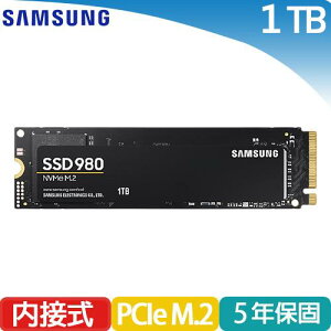 【跨店20%回饋 再折$50】 Samsung三星SSD 980 PCIe 3.0 NVMe M.2 1TB(MZ-V8V1T0BW