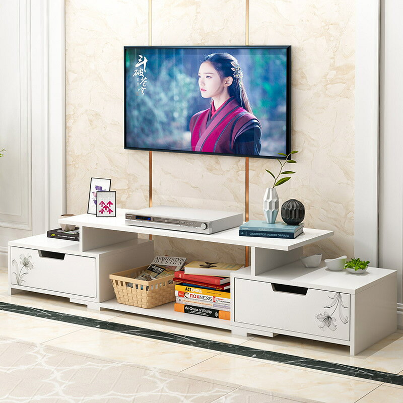 APP下單享點數9% 電視柜茶幾組合現代簡約客廳小戶型簡易臥室家用儲物北歐電視機柜