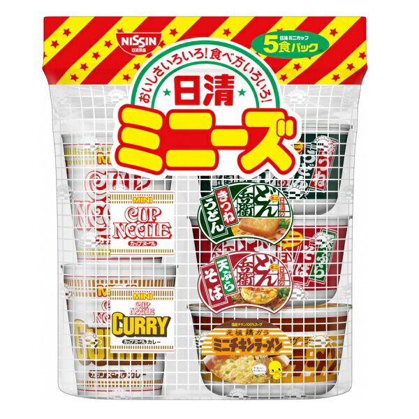 【江戶物語】日清 Nissin 迷你杯麵綜合包 5入 醬油/咖哩/兵衛豆皮/天婦羅/小雞元祖 拉麵 泡麵 碗麵 日本進口