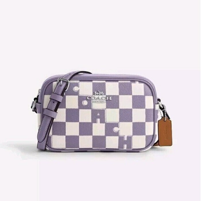 (預購) Coach 斜背包 Mini Jamie Camera Bag With Checkerboard Print