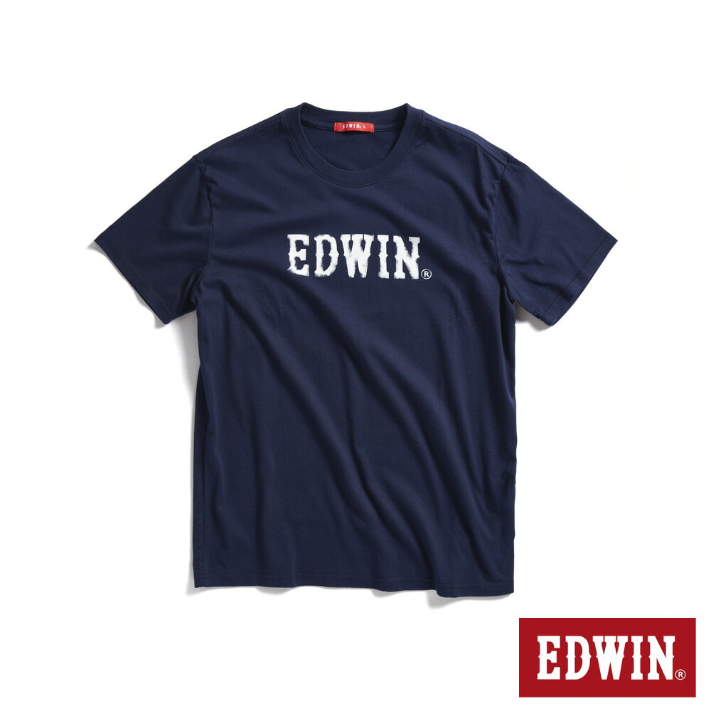 EDWIN 男款 斑駁LOGO短袖T恤 (丈青色) 0