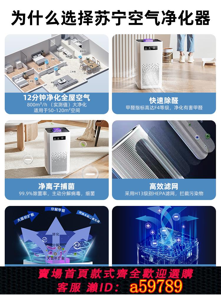 【臺灣公司 可打統編】空氣凈化器家用除甲醛桌面小型吸煙除臭寵物浮毛凈化機負離子3016