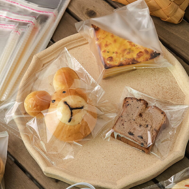 面包包裝袋 烘焙包裝自封透明自粘吐司 面包袋子甜甜圈餅干袋現烤