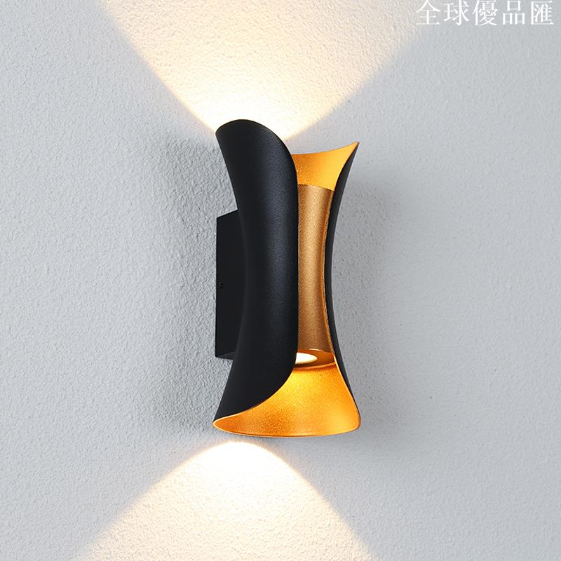 【全球優品匯】爆款戶外防水上下照壁燈創意墻壁燈簡約現代客廳臥室過道床頭壁燈