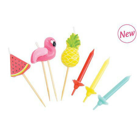 法國ScrapCooking夏天蠟燭 3入、小蠟燭 12入