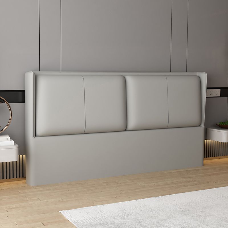 床頭板科技布軟包實木床靠背板北歐現代簡約輕奢落地超薄單買床頭