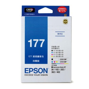 【史代新文具】愛普生EPSON T177650 原廠墨水匣 4色量販包(177) XP-302