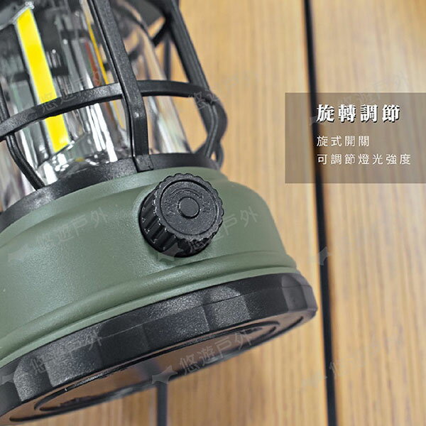 【TREE WALKER】復古吊掛燈-黑/墨綠 復古燈 LED燈 氣氛燈 提燈 IPX4防潑水 野炊 露營 悠遊戶外 4