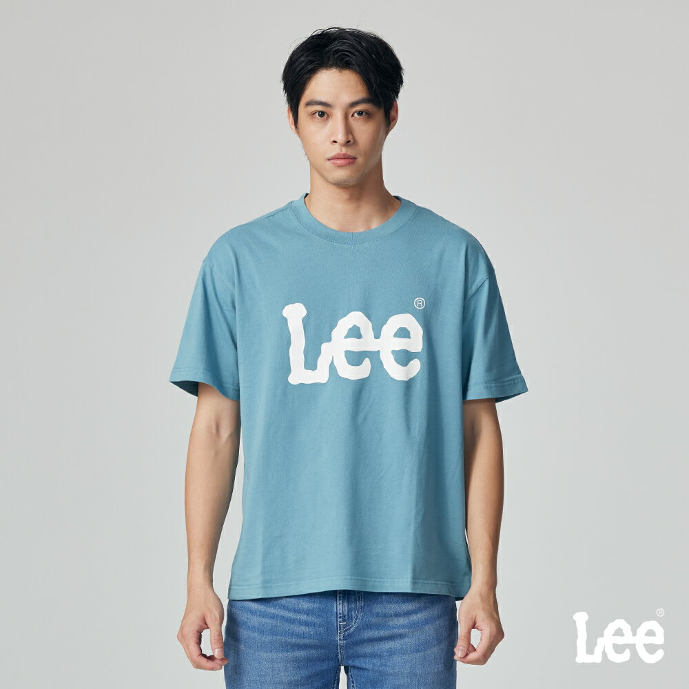 Lee 男款 韓系寬版 經典大LOGO 短袖T恤 | Modern