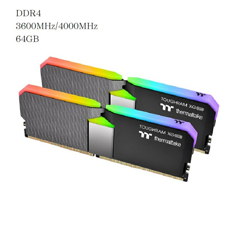 【獨家！另享10%回饋】曜越 鋼影 TOUGHRAM XG RGB 記憶體 DDR4 3600MHz/4000MHz 64GB(32GBx2) 黑色/R016R432GX2-3600C18A/R016R432GX2-4000C19A