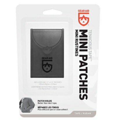 【【蘋果戶外】】Gear Aid 10760 盒裝6片MINI修補貼片 迷你修補包 透明+黑 Tenacious Tape Mini Patches McNETT