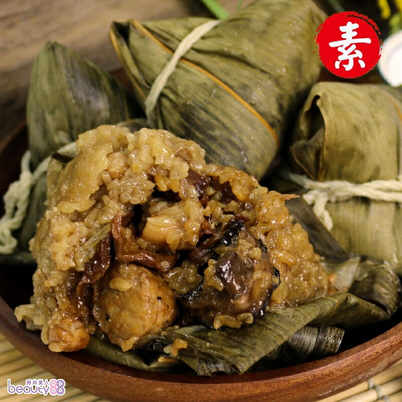 【陳媽媽】養生中藥素干貝肉粽6顆+台南傳統鮮肉粽6顆