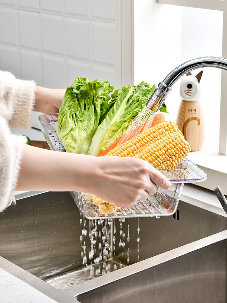 家用廚房可伸縮水槽置物架瀝水碗架洗菜盆瀝水籃多功能水池瀝水架