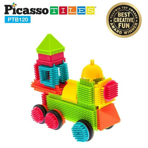 PicassoTiles PTB120 畢卡索百變刷毛觸感積木 玩具 強強滾 3