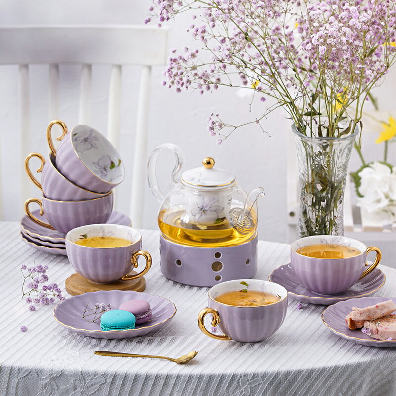 日式高檔陶瓷玻璃壺花茶具套裝小清新下午茶茶具水果茶壺帶過濾