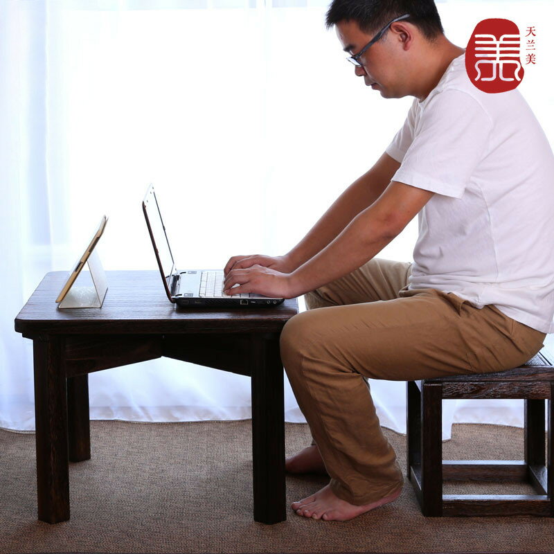 天蘭美 實木可拆卸桌子 陽臺戶外室內休閑桌椅三件套裝小茶幾棋桌【摩可美家】
